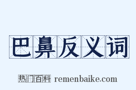 巴鼻反义词是什么意思的图片